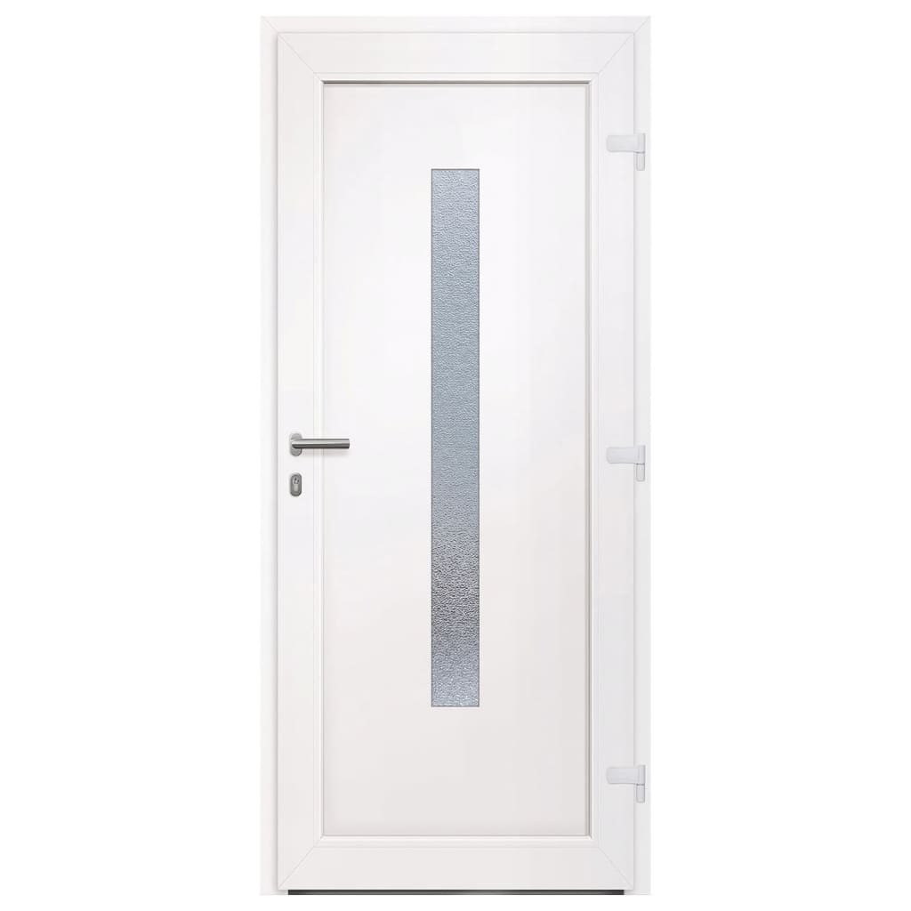Voordeur 88x200 cm PVC antracietkleurig