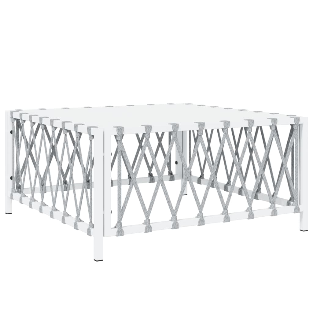 6-delige Loungeset met kussens staal wit