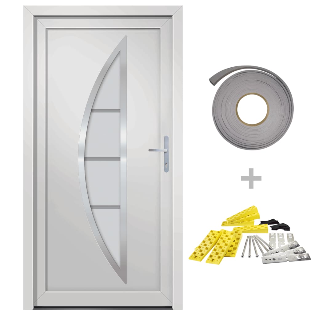 Voordeur 98x200 cm PVC wit