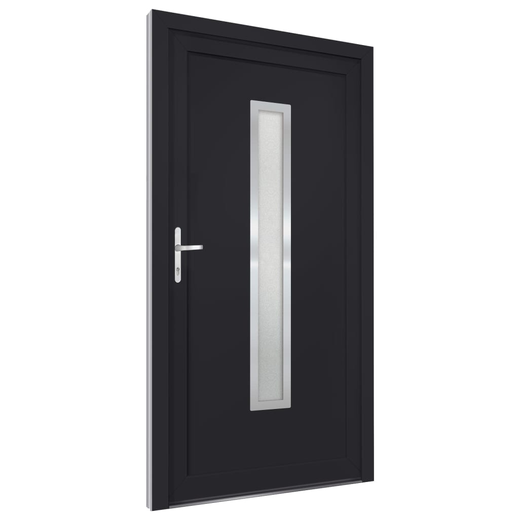 Voordeur 98x208 cm PVC antracietkleurig