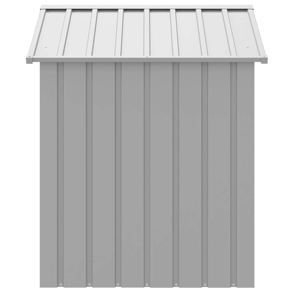 Hondenhok Met Dak 117X103X123 Cm Gegalvaniseerd Staal Lichtgrijs