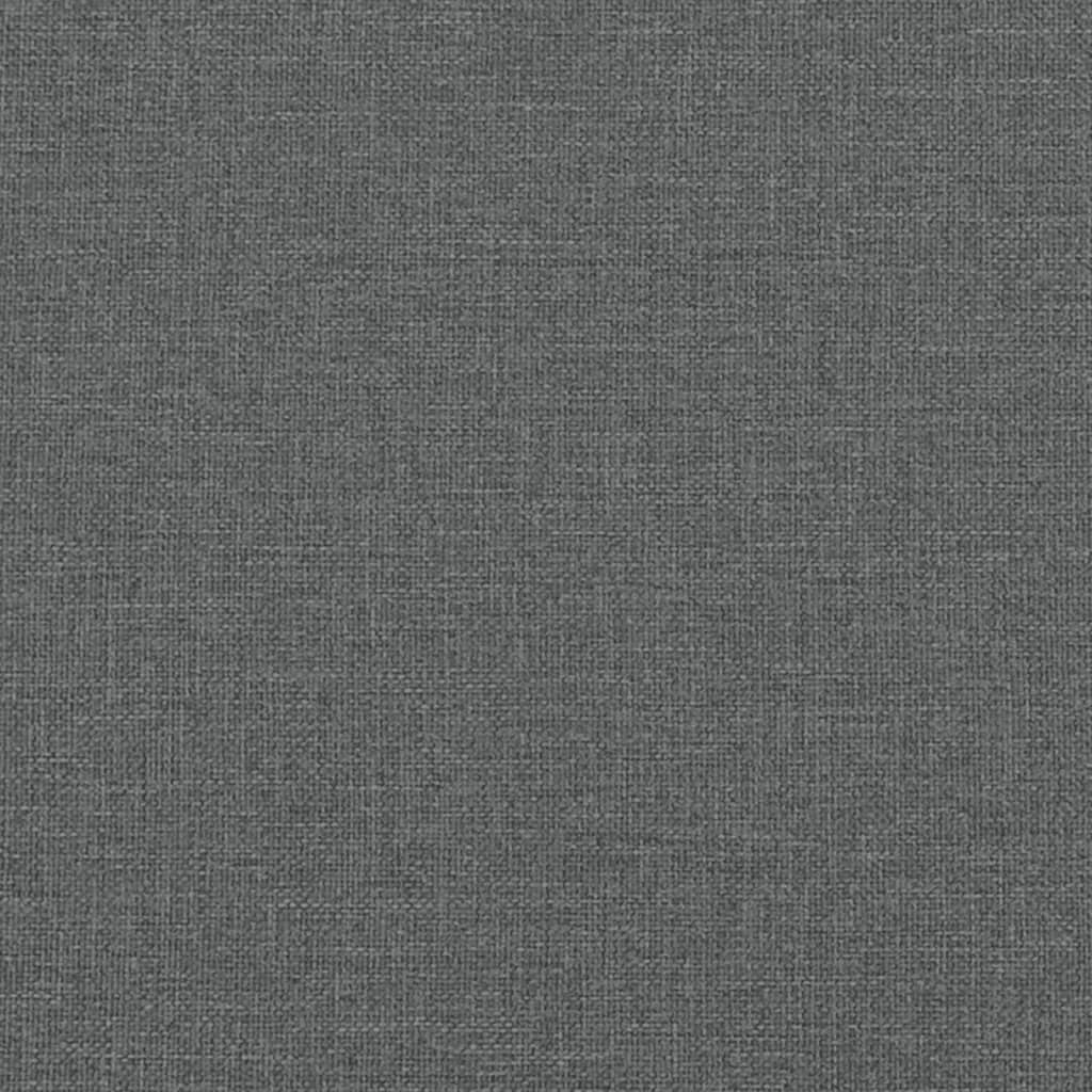 Tweezitsbank met sierkussens 140 cm stof donkergrijs