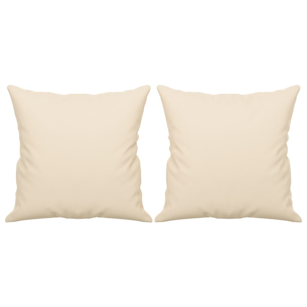 Tweezitsbank met kussens 140 cm microvezelstof beige