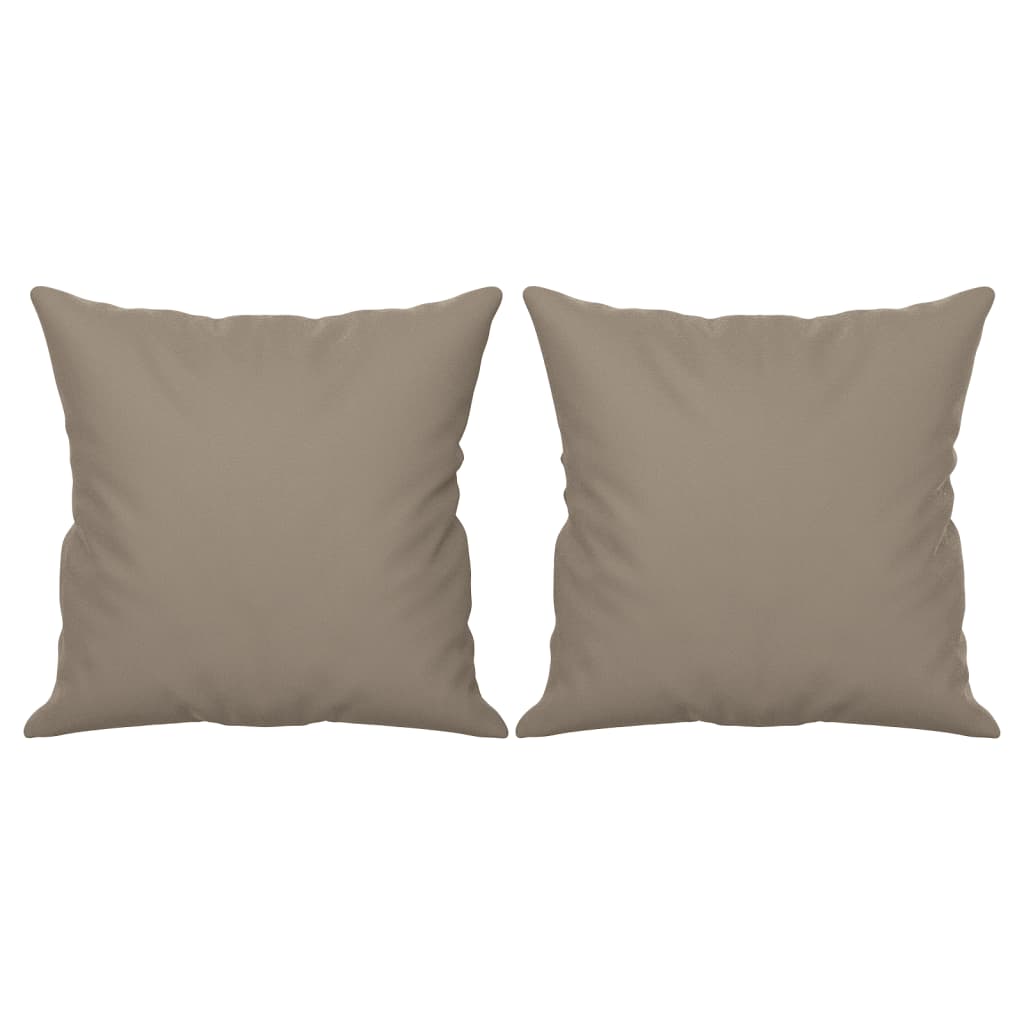 Driezitsbank met kussens 180 cm microvezelstof taupe