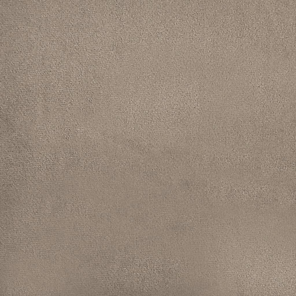 Driezitsbank met kussens 180 cm microvezelstof taupe