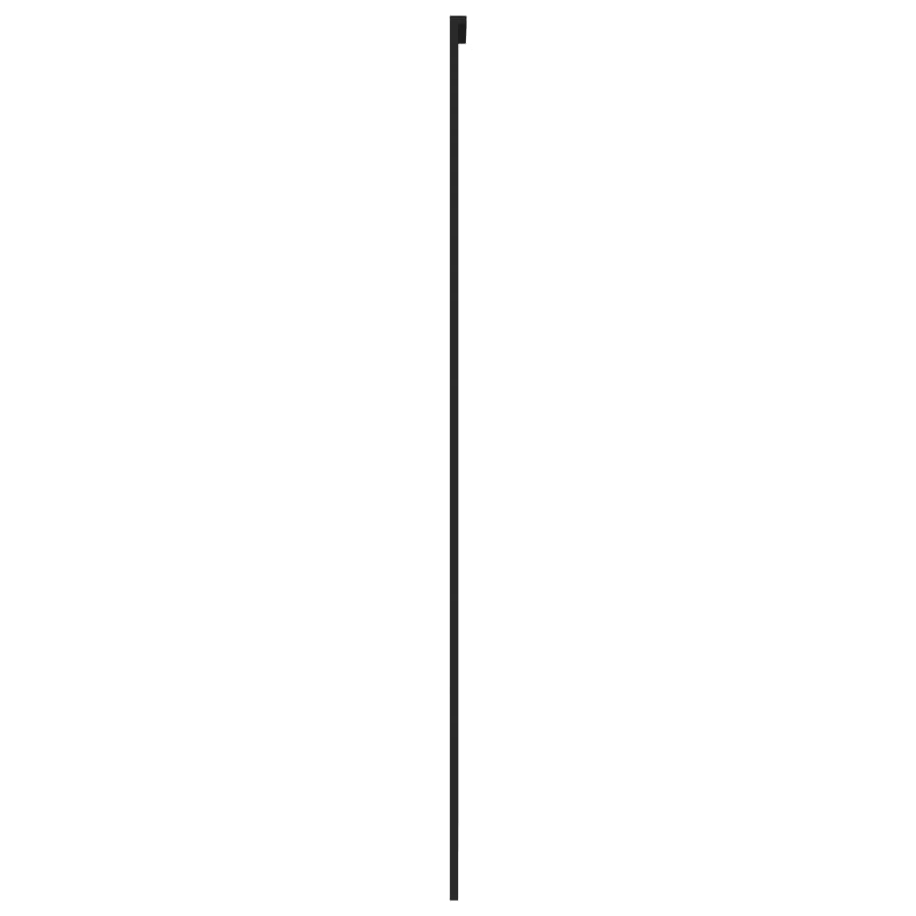 Schuifdeur 76x205 cm gehard glas en aluminium zwart