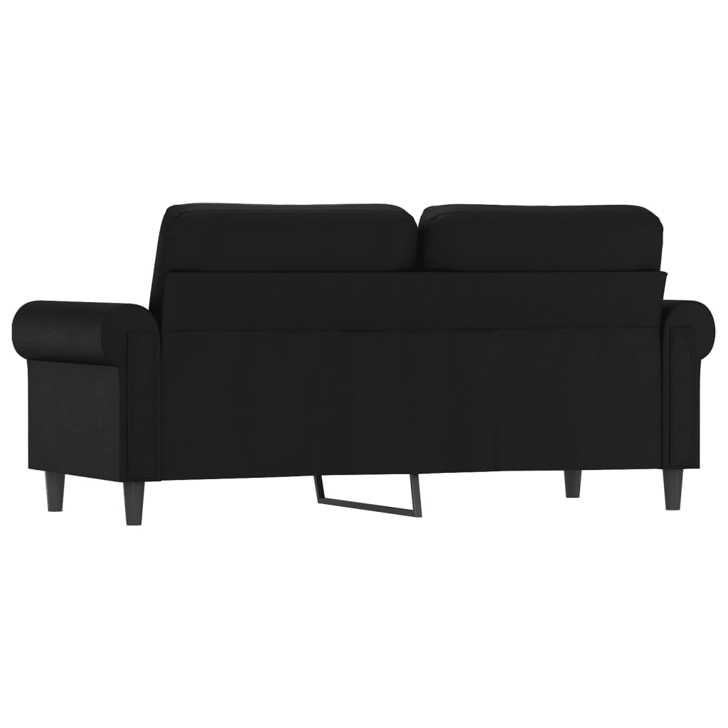 Tweezitsbank 140 cm kunstleer zwart
