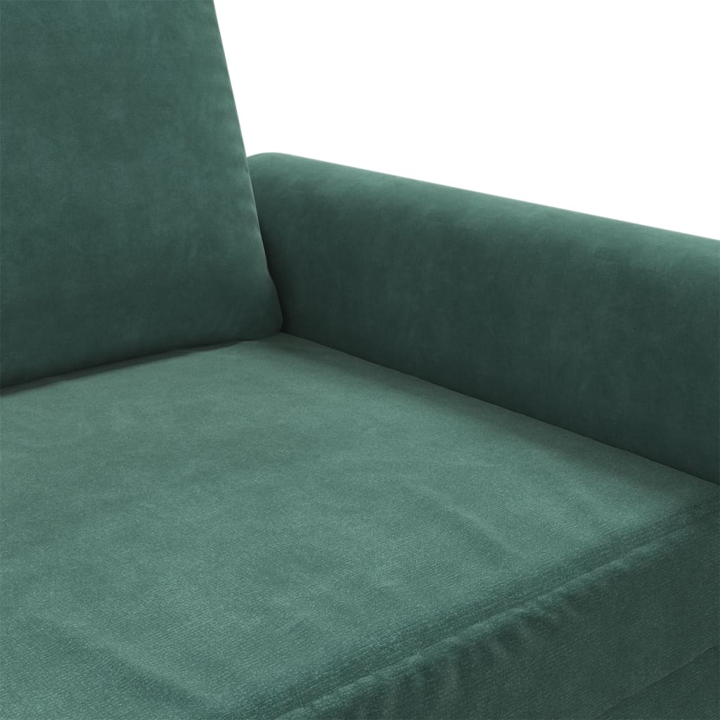 Tweezitsbank 140 cm fluweel donkergroen