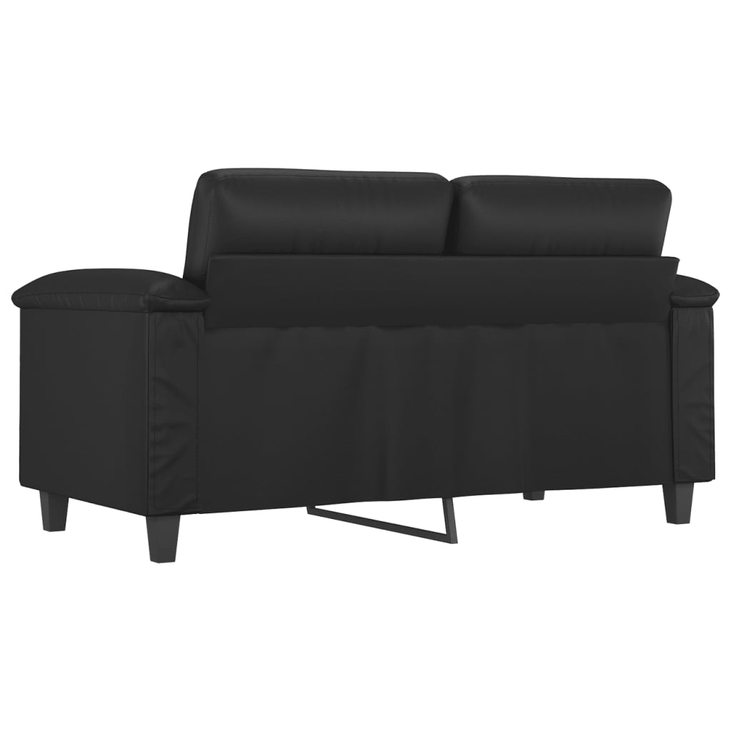 Tweezitsbank 120 cm kunstleer zwart
