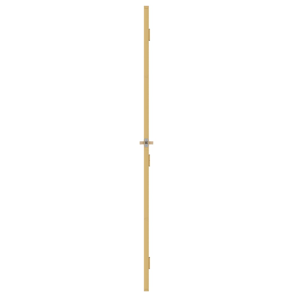 Binnendeur smal 76x201,5 cm gehard glas en aluminium goudkleur