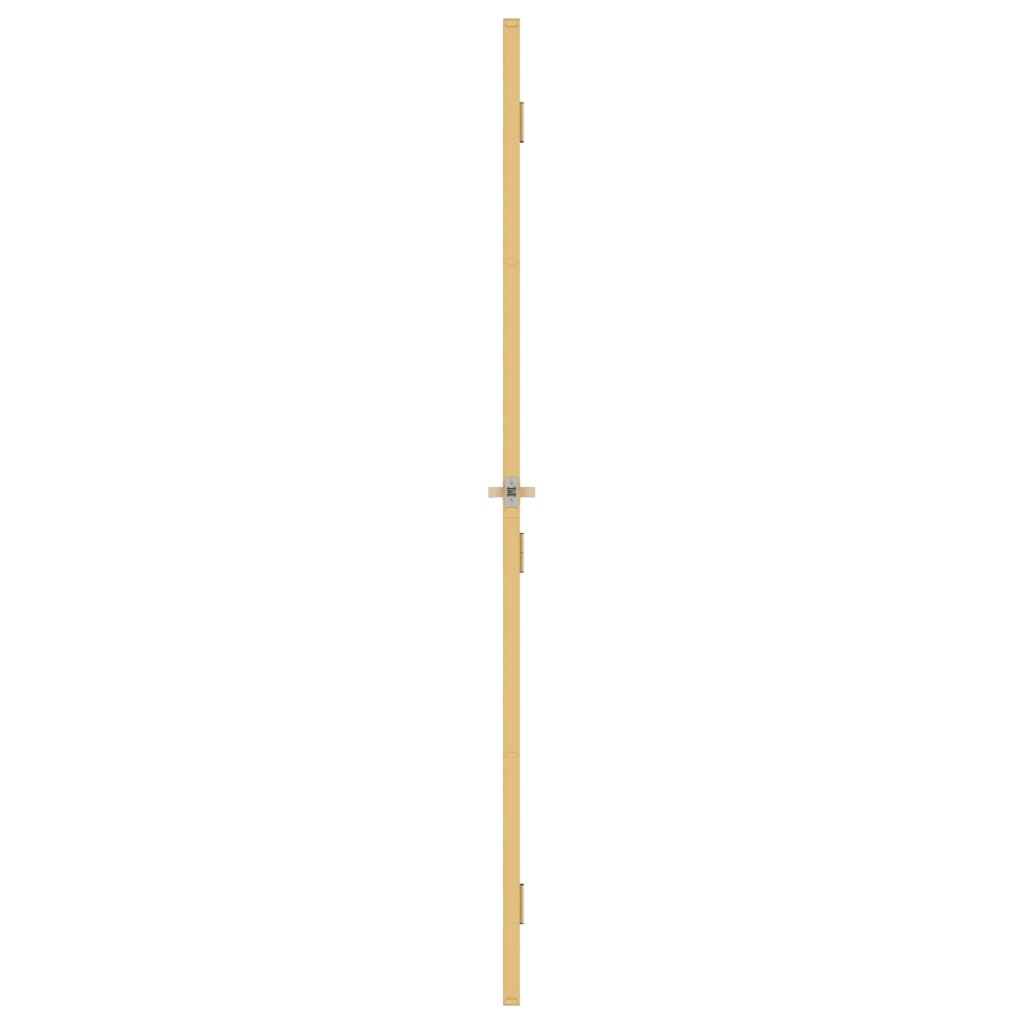 Binnendeur smal 83x201,5 cm gehard glas en aluminium goudkleur