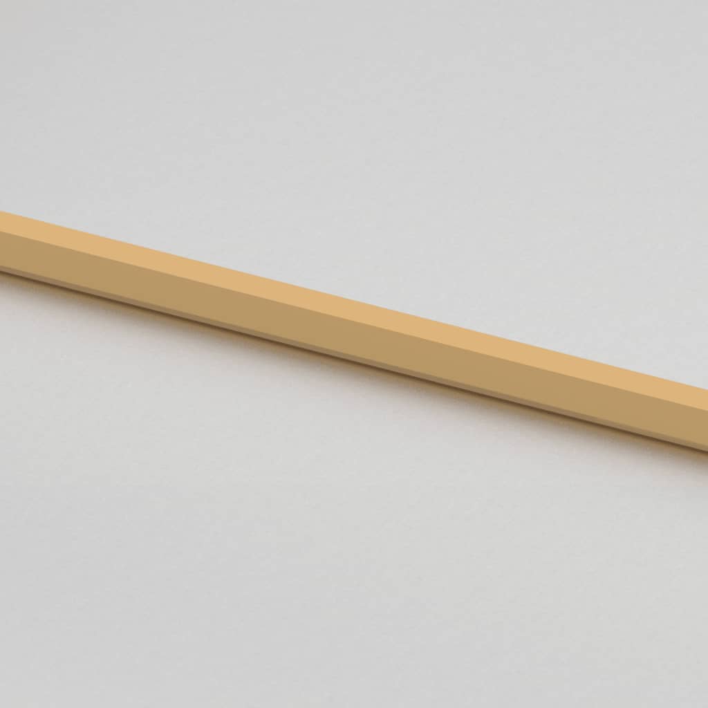 Binnendeur smal 83x201,5 cm gehard glas en aluminium goudkleur