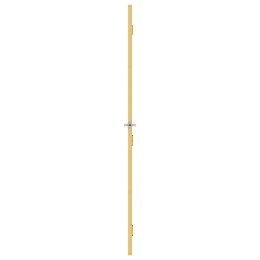 Binnendeur smal 102,5x201,5 cm gehard glas en aluminium goud