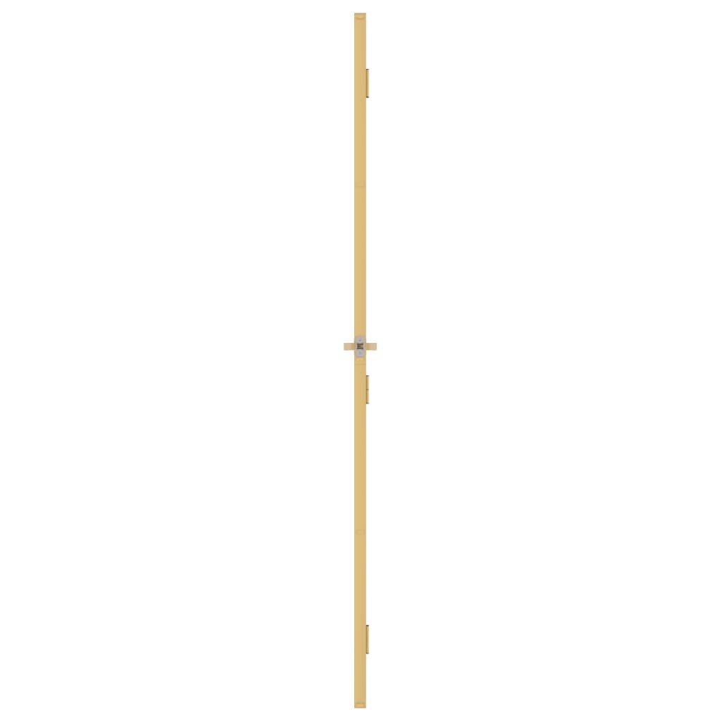 Binnendeur smal 83x201,5 cm gehard glas en aluminium goudkleur