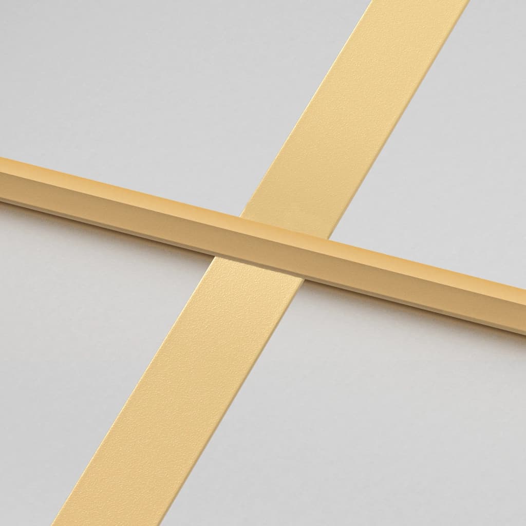 Binnendeur smal 83x201,5 cm gehard glas en aluminium goudkleur