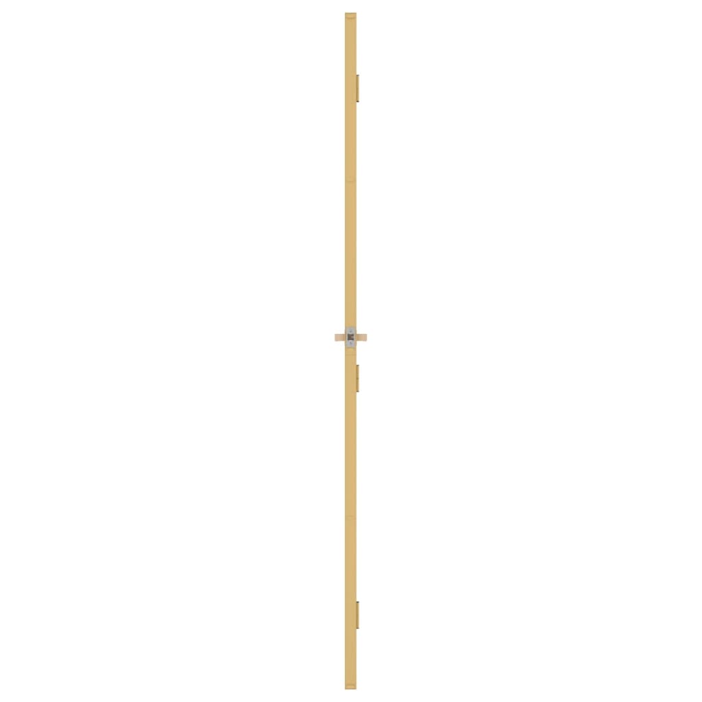 Binnendeur smal 93x201,5 cm gehard glas en aluminium goudkleur