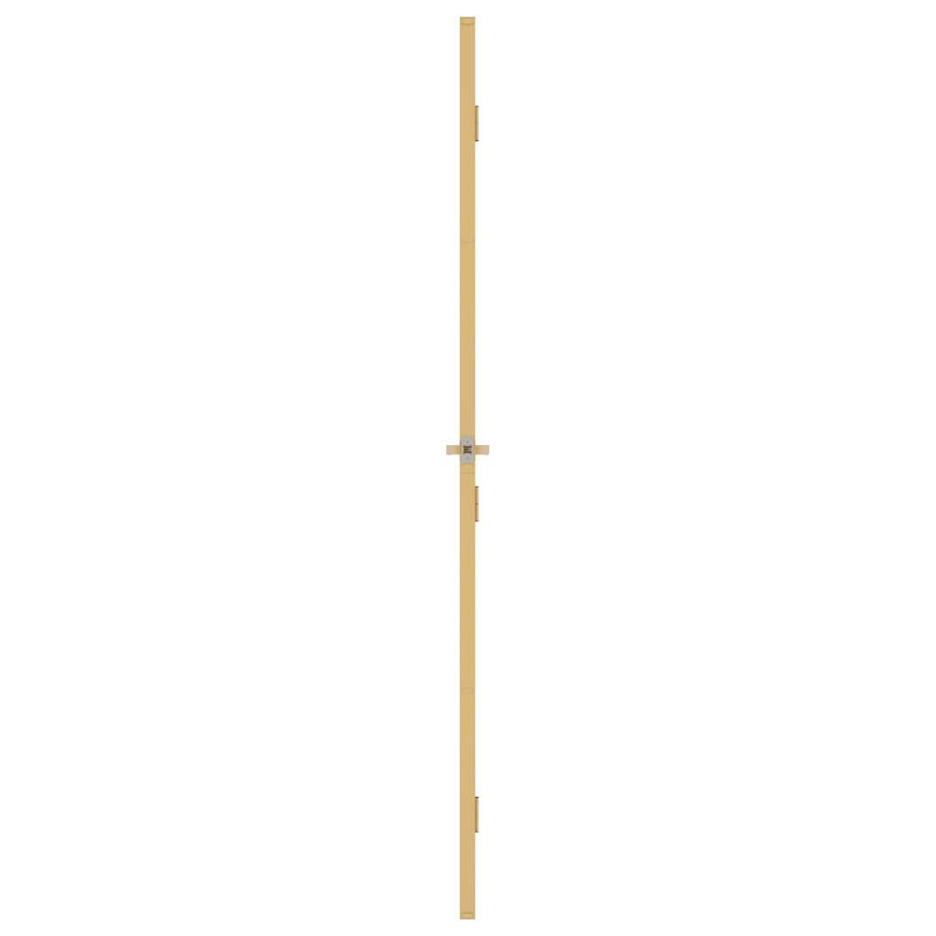 Binnendeur smal 102,5x201,5 cm gehard glas en aluminium goud
