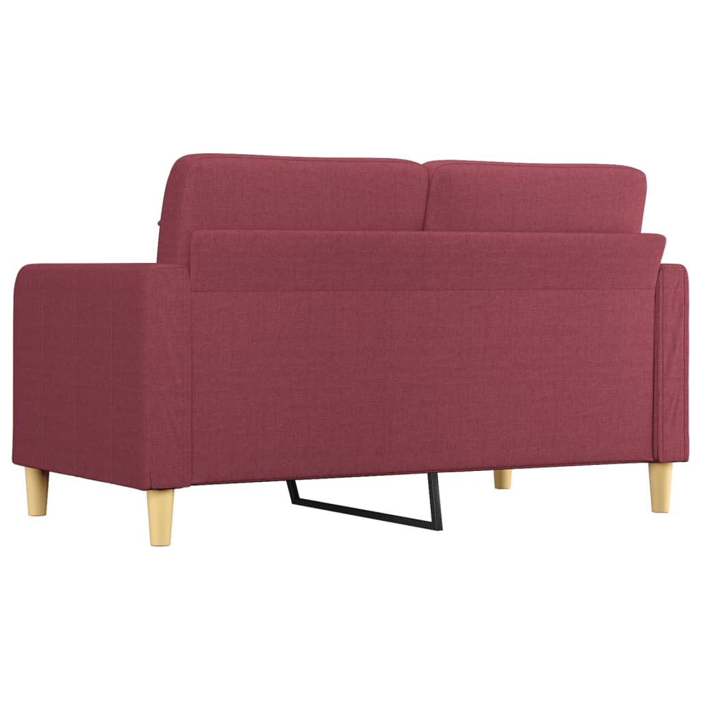 Tweezitsbank 140 cm stof wijnrood