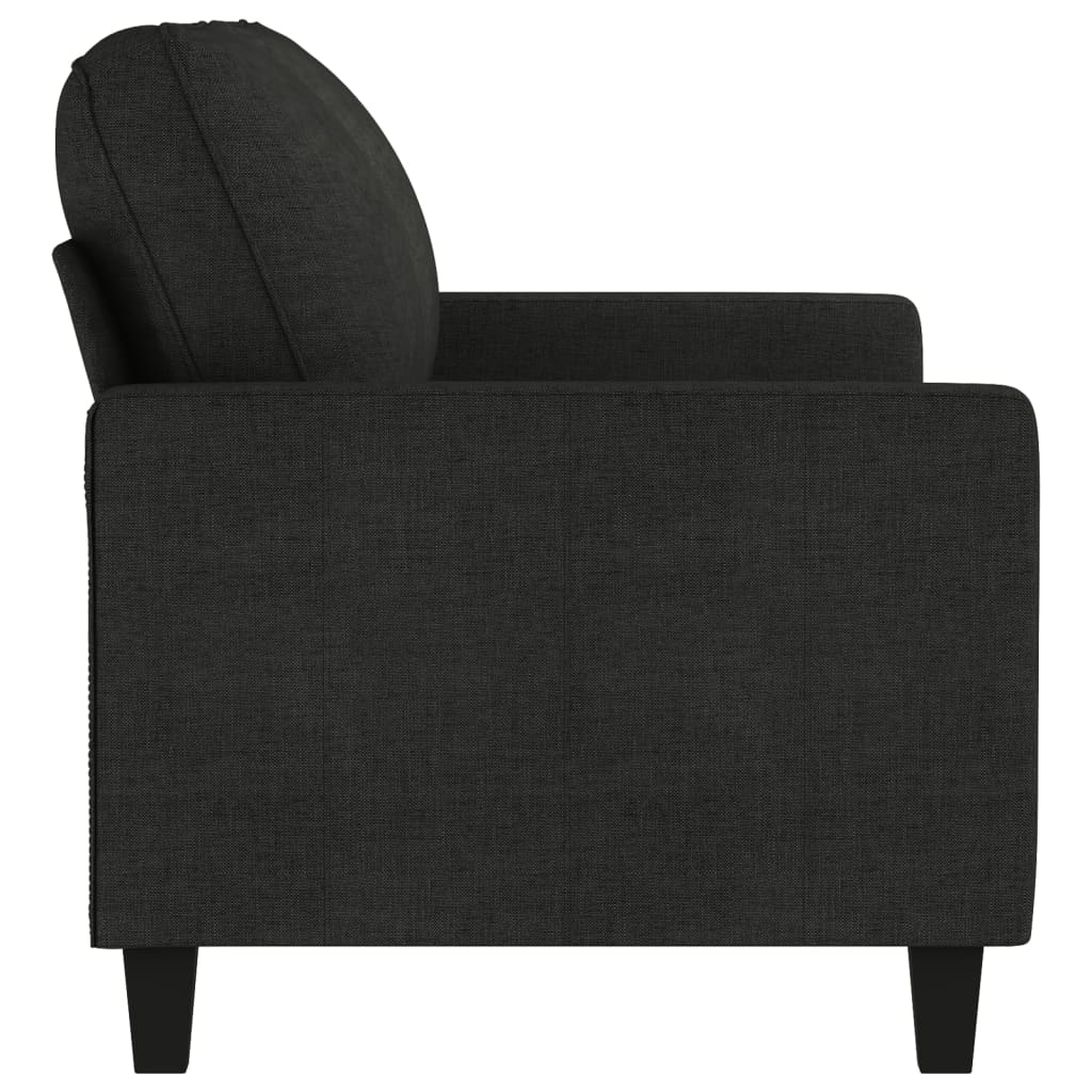 Tweezitsbank 140 cm stof zwart
