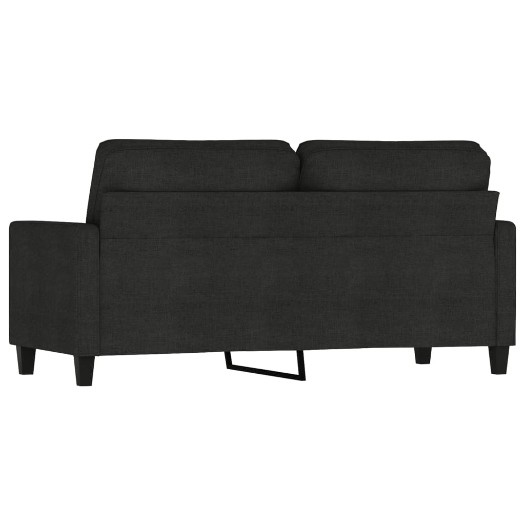 Tweezitsbank 140 cm stof zwart