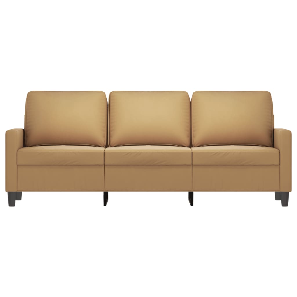 Driezitsbank 180 cm fluweel bruin