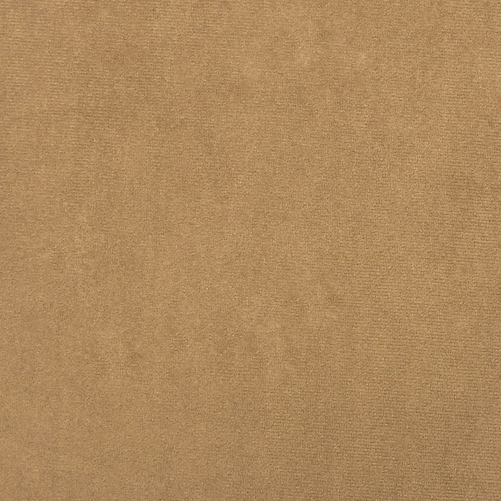 Driezitsbank 180 cm fluweel bruin