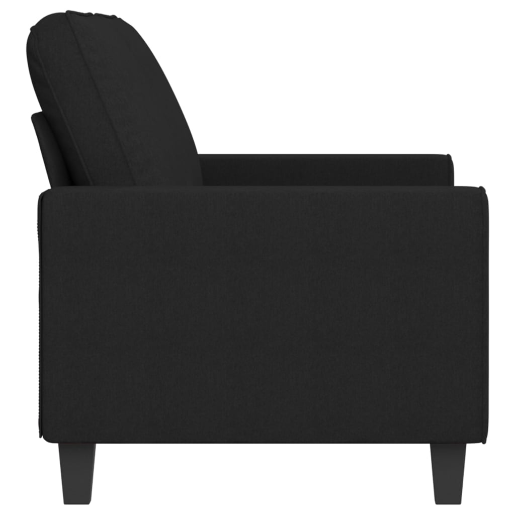 Tweezitsbank 140 cm stof zwart