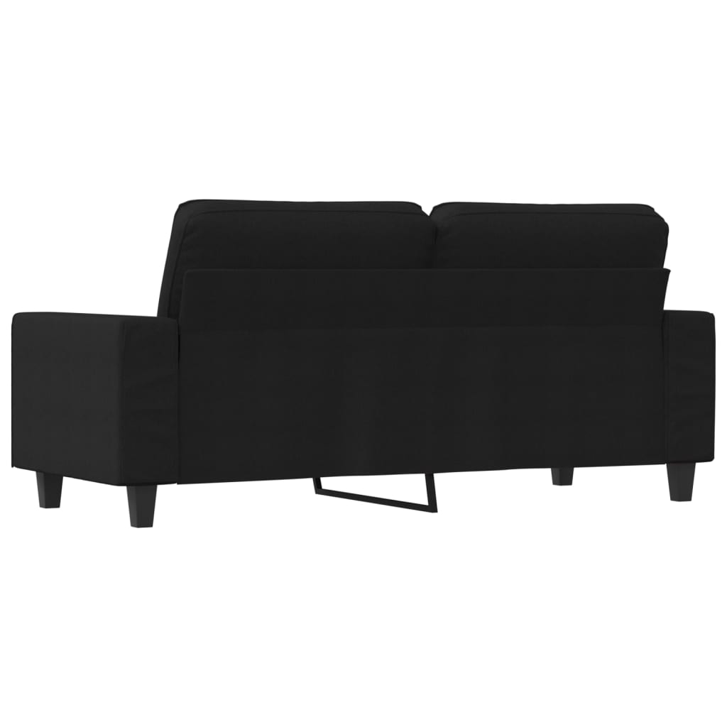 Tweezitsbank 140 cm stof zwart