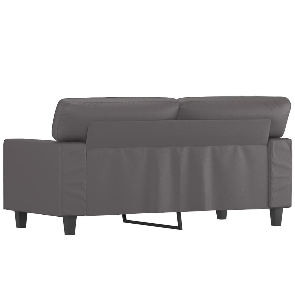 Tweezitsbank 120 cm kunstleer grijs