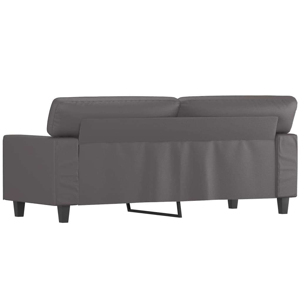 Tweezitsbank 140 cm kunstleer grijs