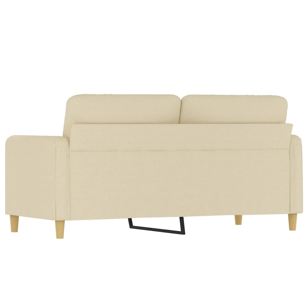 Tweezitsbank 140 cm stof crèmekleurig