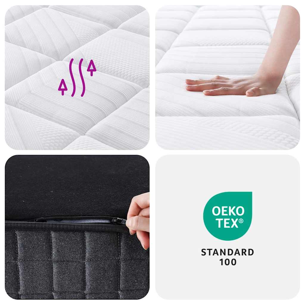 Pocketveringmatras middelhard-plus 180x200 cm
