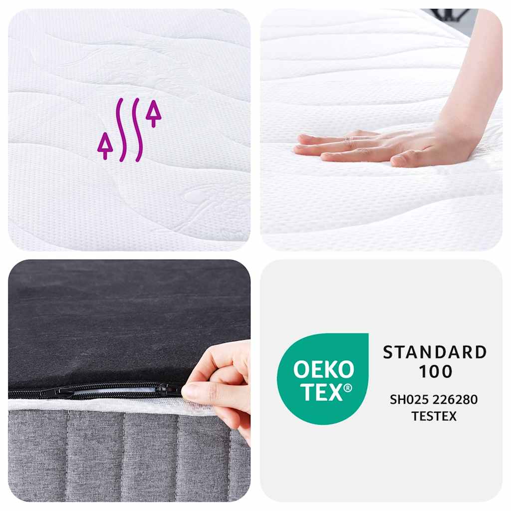 Pocketveringmatras middelhard 120x200 cm