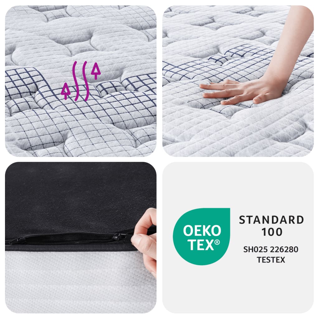Pocketveringmatras middelhard 100x200 cm