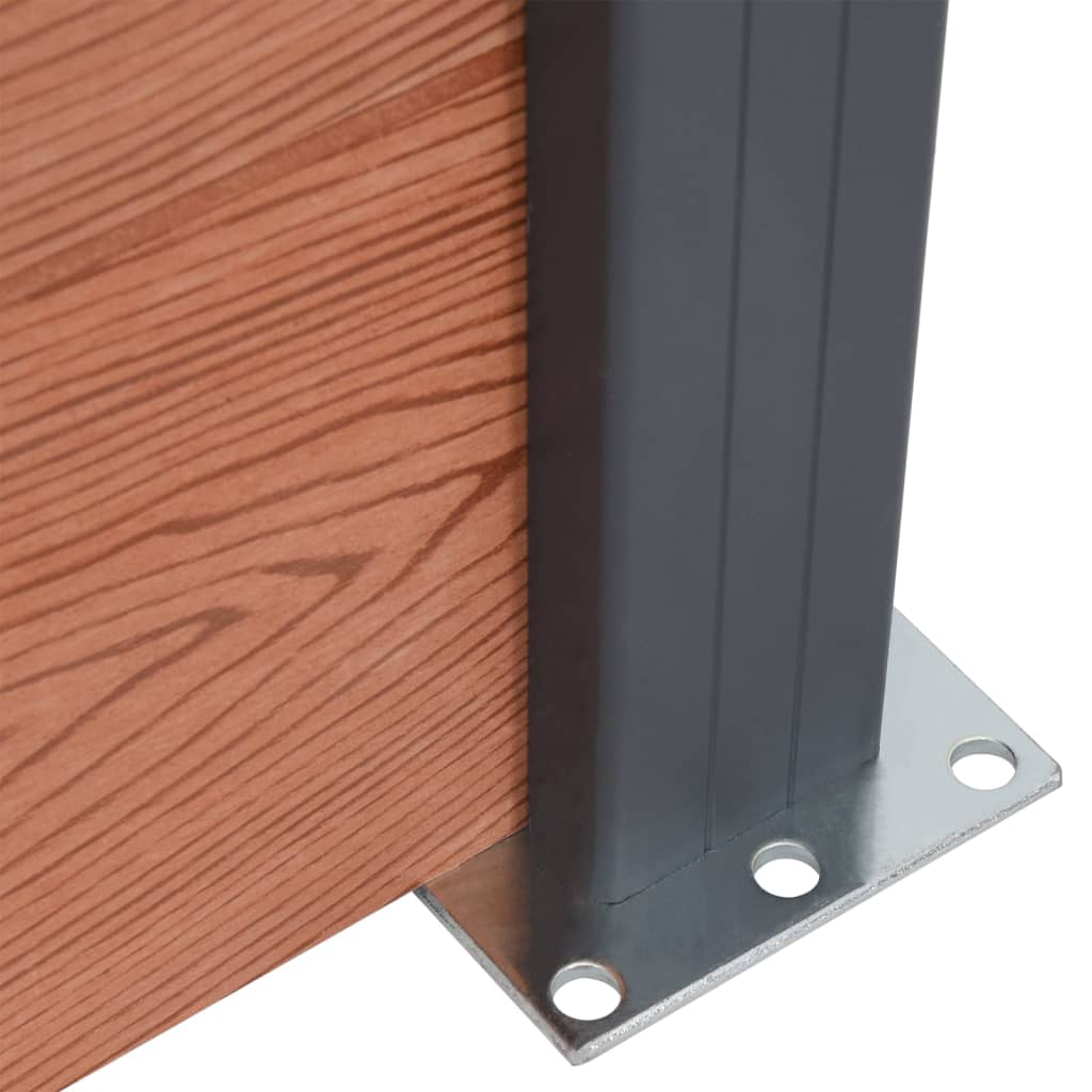 Schuttingpaneelset 180x186 cm HKC bruin