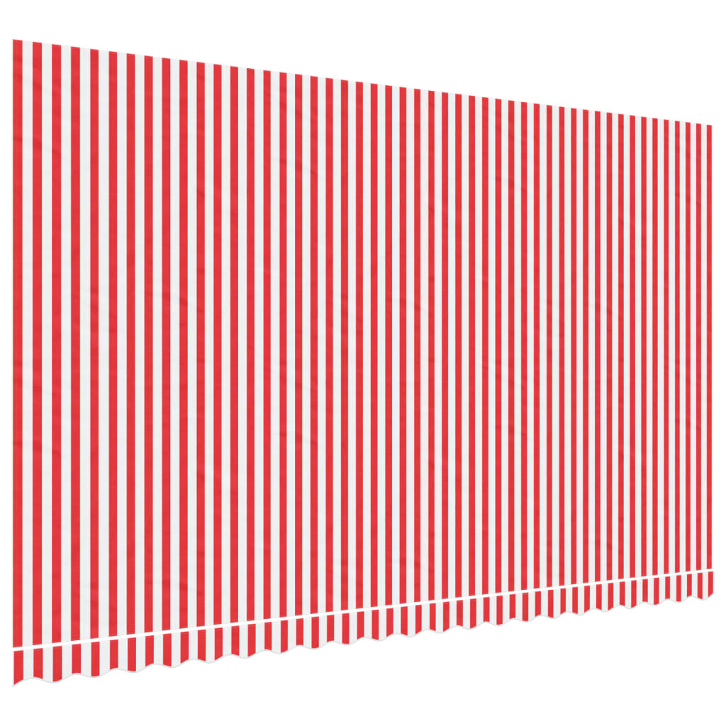 Vervangingsdoek voor luifel gestreept 5x3 m rood en wit