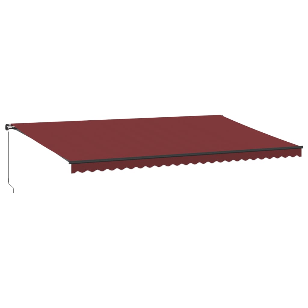 Luifel handmatig uittrekbaar 600x350 cm bordeauxrood