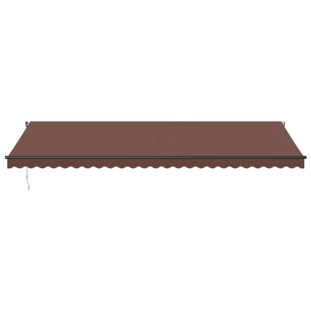 Luifel handmatig uittrekbaar met LED's 600x350 cm bruin