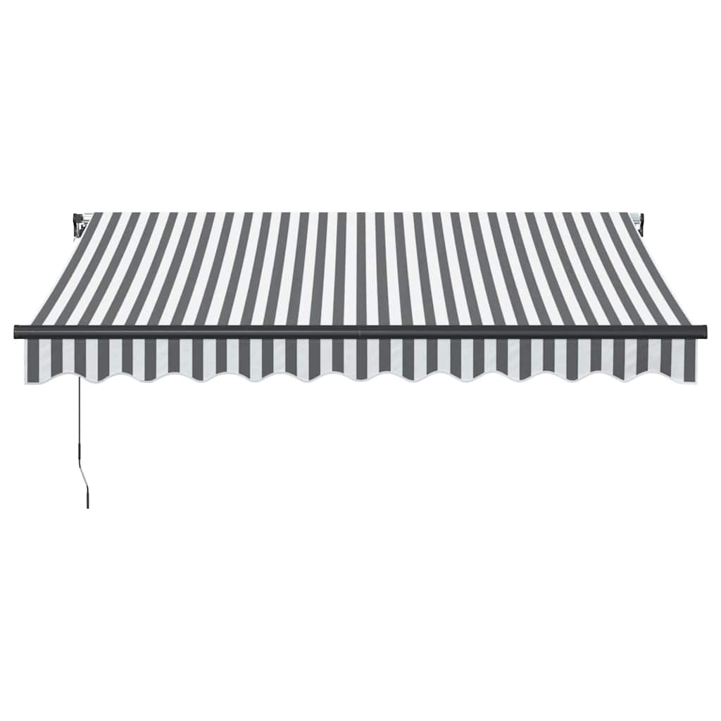 Luifel handmatig uittrekbaar en LED 300x250 cm antraciet en wit
