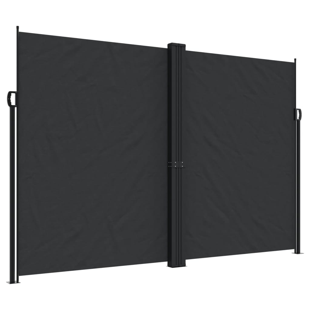 Tuinscherm uittrekbaar 220x1200 cm zwart