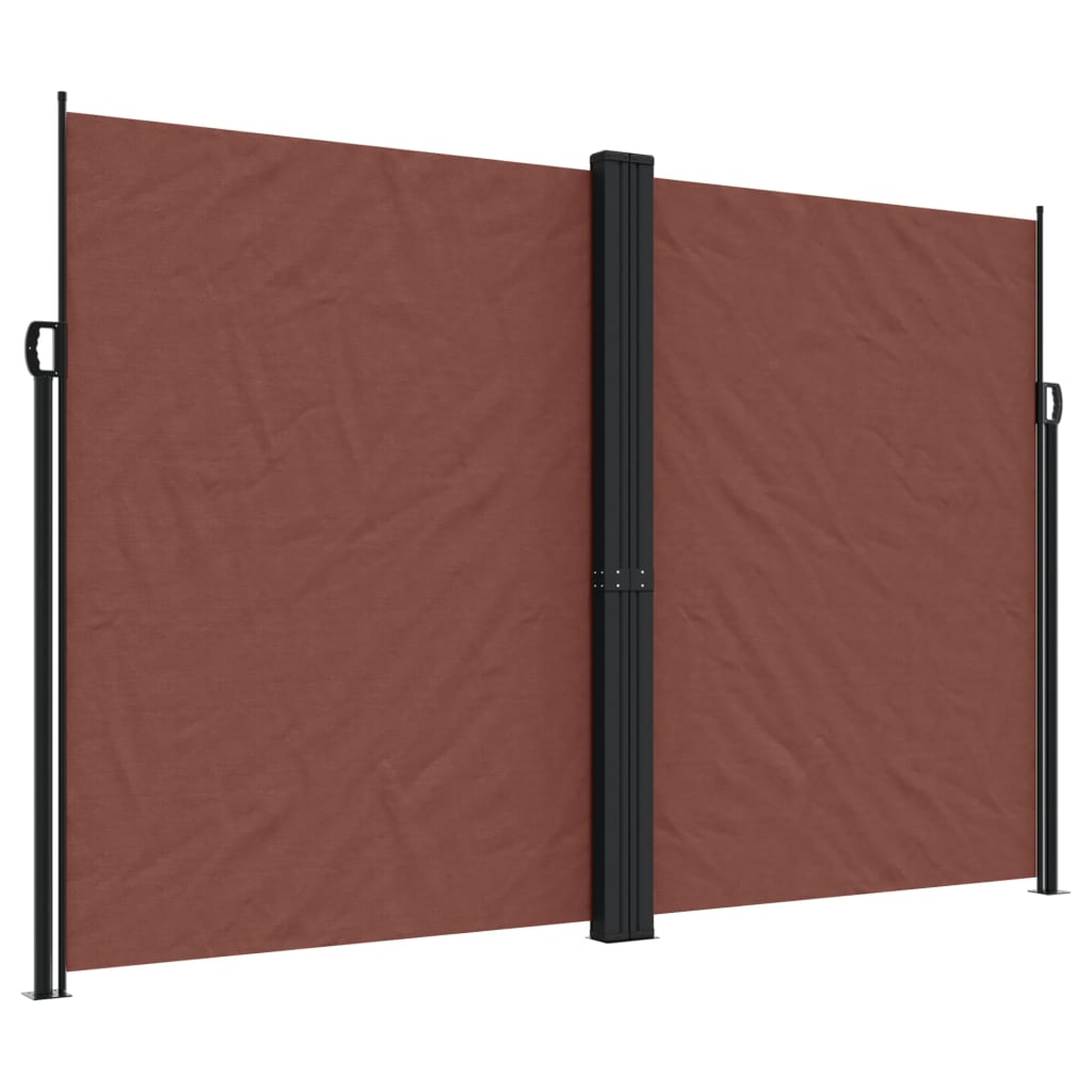 Tuinscherm uittrekbaar 220x1200 cm bruin