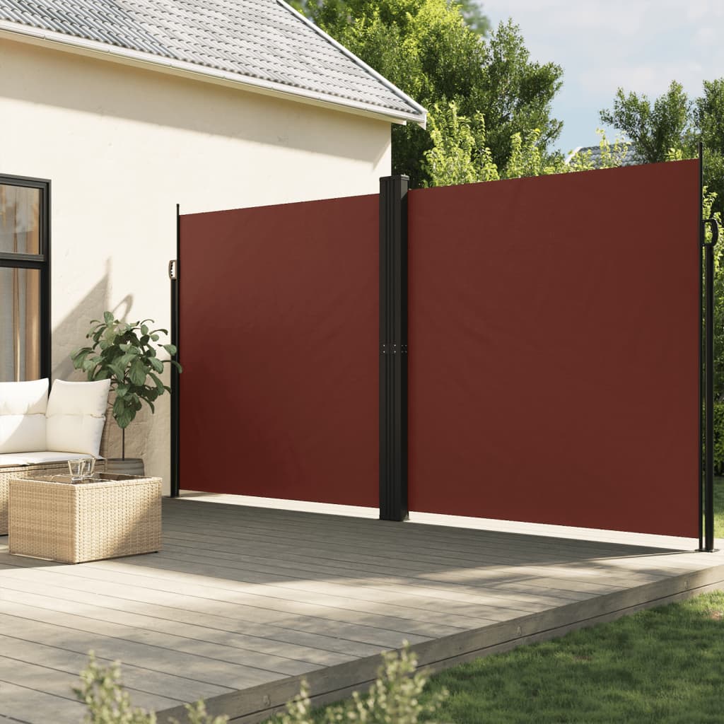Tuinscherm uittrekbaar 220x1200 cm bruin