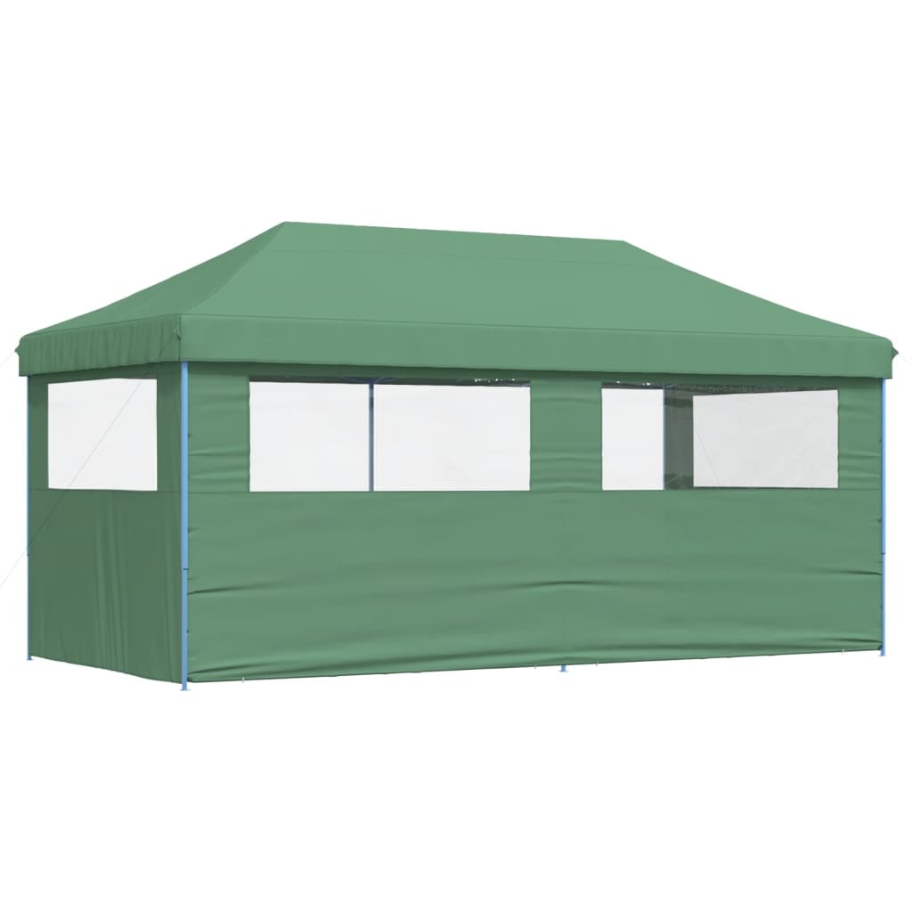Partytent inklapbaar pop-up met 3 zijwanden groen