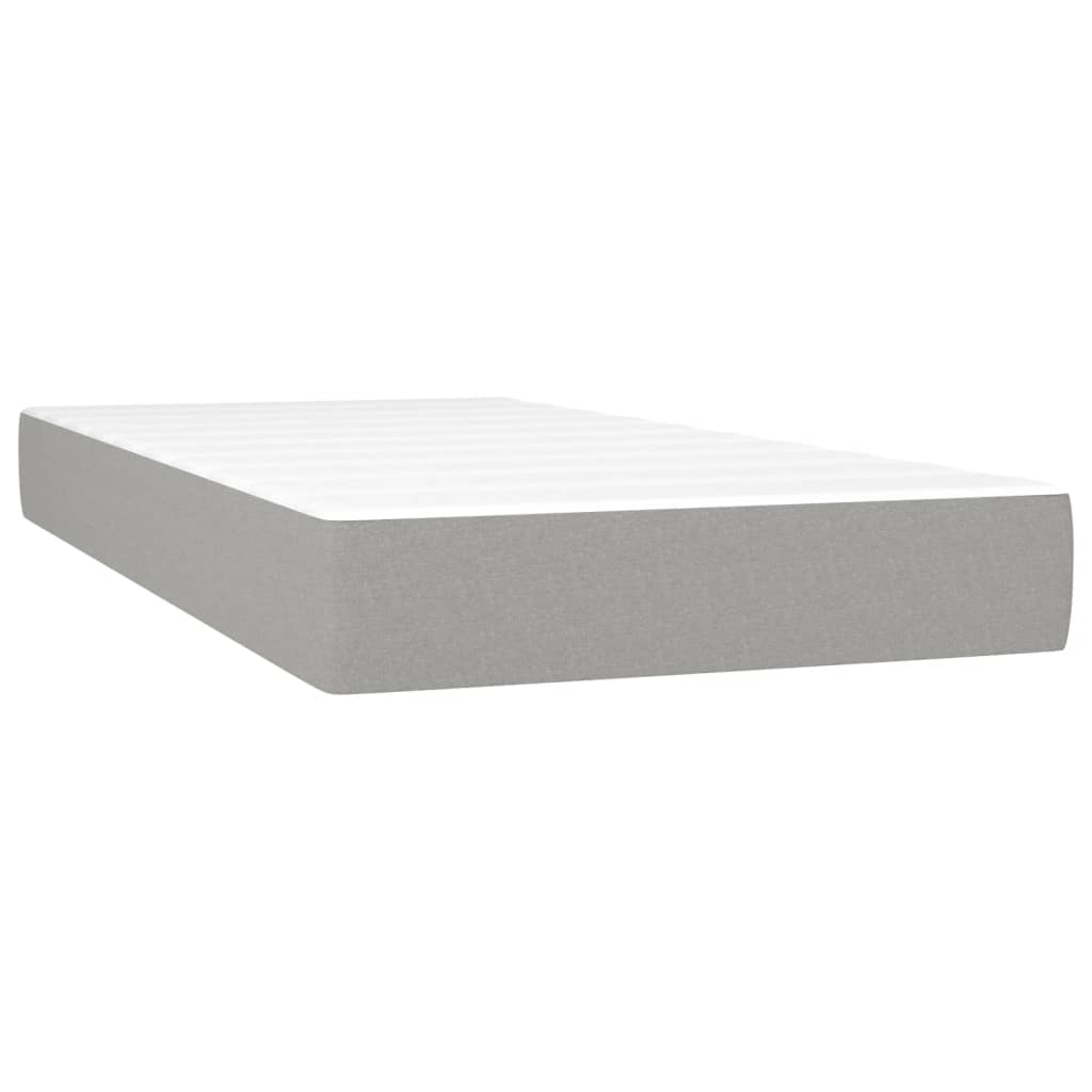Pocketveringmatras 120x190x20 cm stof lichtgrijs