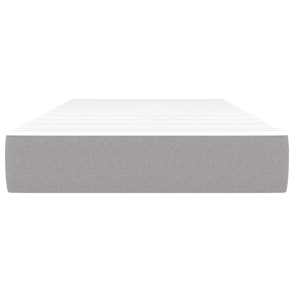 Pocketveringmatras 120x190x20 cm stof lichtgrijs