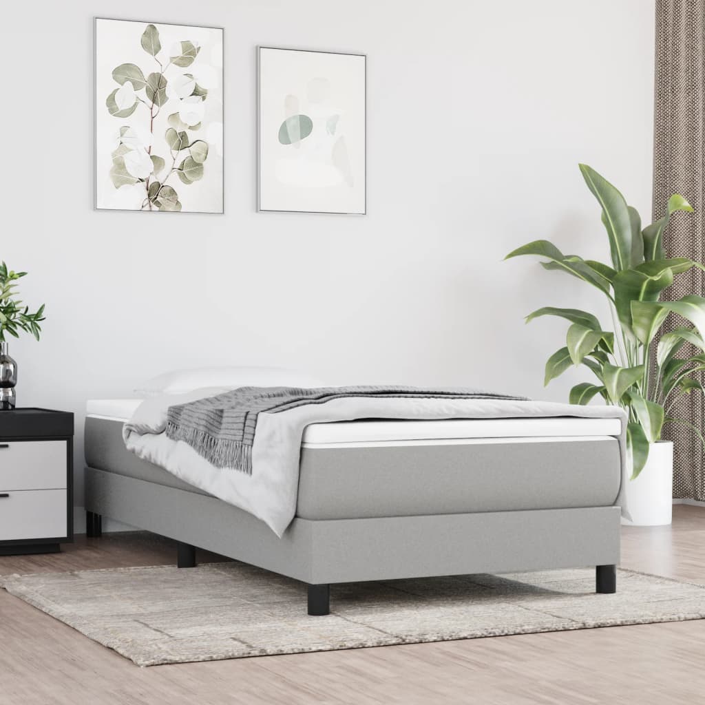 Pocketveringmatras 120x190x20 cm stof lichtgrijs