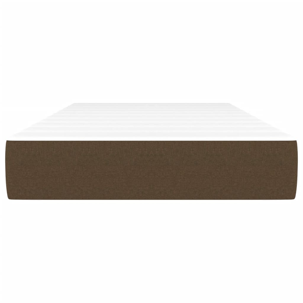Pocketveringmatras 120x190x20 cm stof donkerbruin