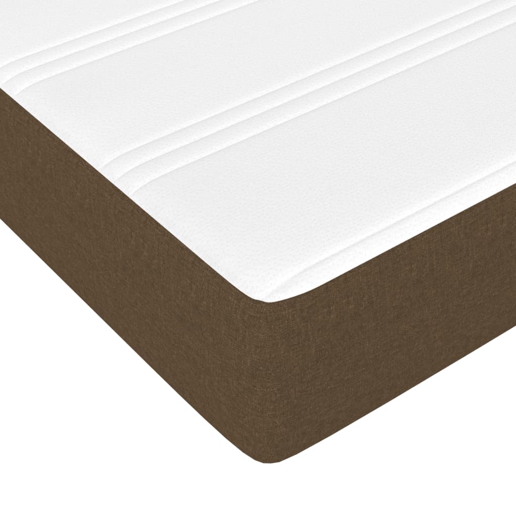 Pocketveringmatras 120x190x20 cm stof donkerbruin