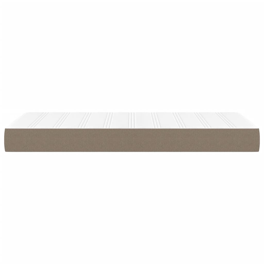 Pocketveringmatras 120x190x20 cm stof taupe