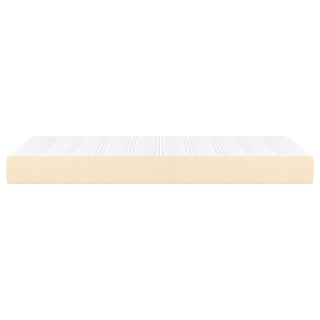 Pocketveringmatras 120x190x20 cm stof crèmekleurig